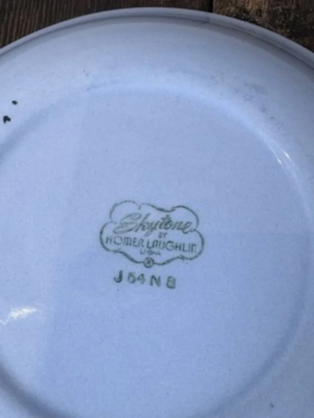 Set of 4 Homer Laughlin Skytone Blue 7.5” Soup Bowl Stardust Blue MCM Leaves